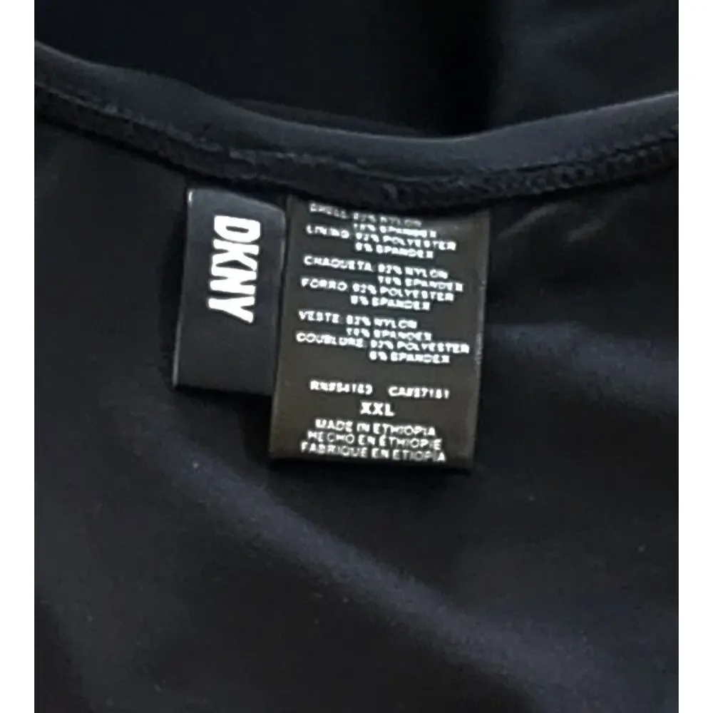 DKNY Black Size XXL One Piece Bathing Suit NEW Adjustable Straps Classic Style - Picture 11 of 11